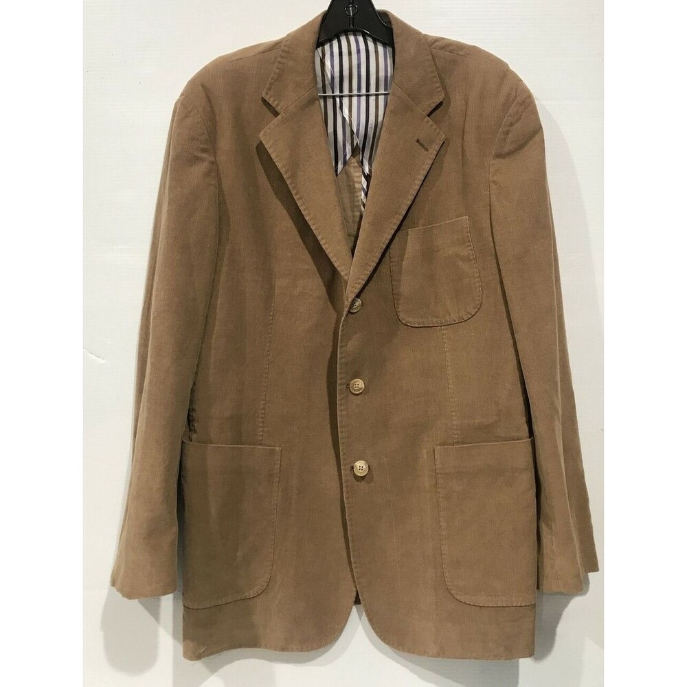 T. Harris London Men's Tan Fine Wale Corduroy Sport Coat Blazer L
